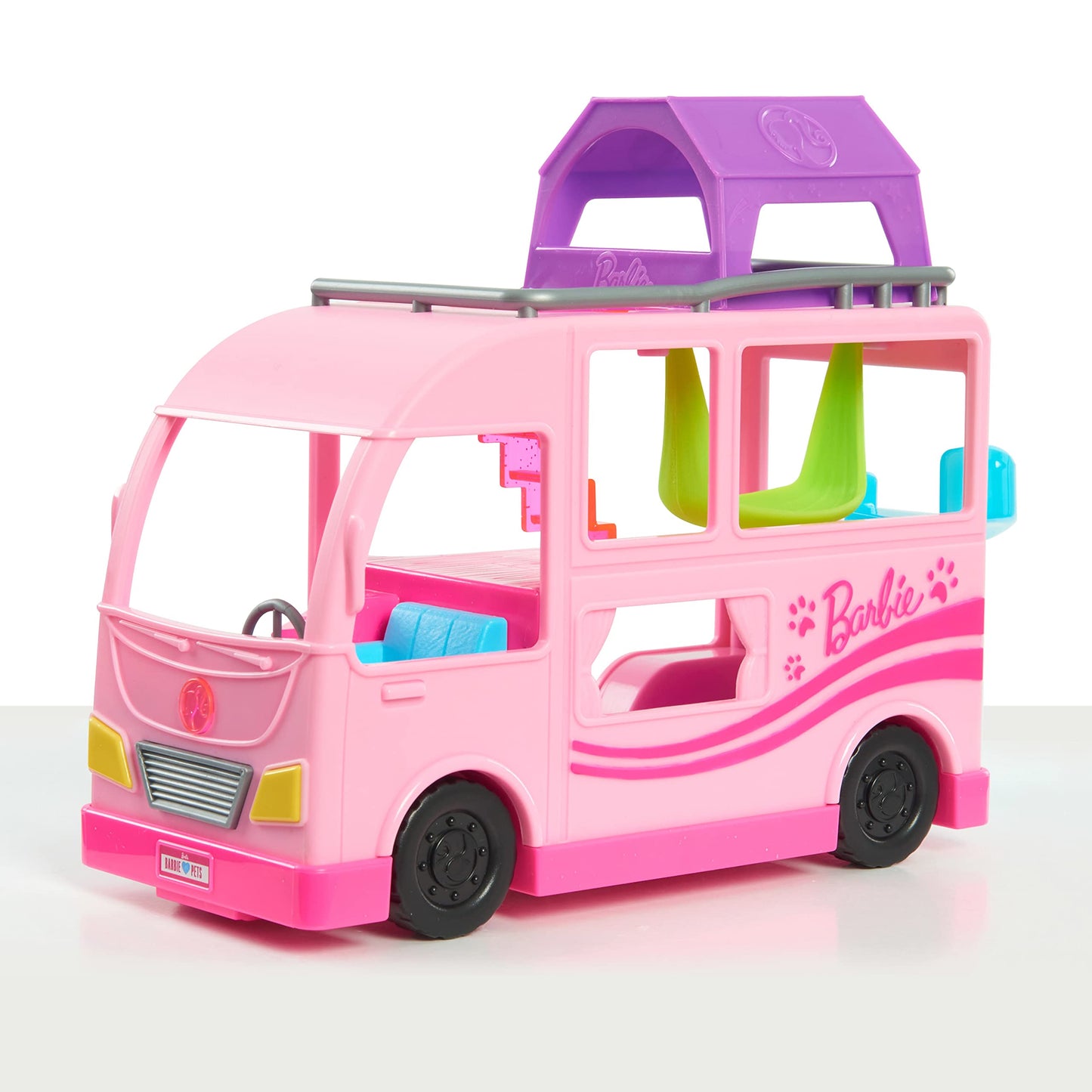 Barbie Pet Camper Playset With Pair Of 1.5-Inch Pet Figures, 11-Pieces, Toy Figures And Playset, Kids Toys For Ages 3 Up By Just Play