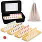 Soopotay Upgraded 2-4 Players Rummy Game  106 Melamine Tiles  4 Wooden Racks  enhanced Portable Case  Drawstring Bags  Tile Board Games for mature-themeds  Birthday Gifts for Men Women Dad Mom