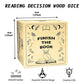 BALGELI Book Decision Dice for Couples - Wood Gift for Book Lovers, Beige, Ideal for Valentines Day Date Night