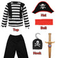 Ikali Pirate Costume For Kids Boys,Toddler Pirate Role Play Dress Up