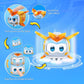 Super Wings Super Pets 4-Pack Action Figures - Jerome, Golden Boy, Shine, Ellie, Light Effect, Plastic, Mix Color, Model EU770491