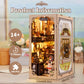 Fsolis Book Nook Kit, Diy Miniature House Kit Wooden Puzzle Booknook For Adults Decorative Bookend Bookshelf Alley Bookcase Deco