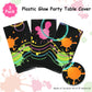Tatuo 3 Pcs Neon Table Cloths 54 x 108 Glow in The Dark Table Cloths Plastic Neon Tablecloths Disposable Colorful Glow Party