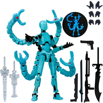 Already Assembled T13 Action Figure Accessories,T13 Multi-Jointed Movable,for Collectors Desktop Decorations t-13 Movability 3D 