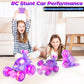 Tcvents Pink Purple Remote Control Car For Girls 3 4-7 8-12 Years Old, 4Wd Rc Stunt Car Rechargeable Rc Cars Toy Vehicle With 36