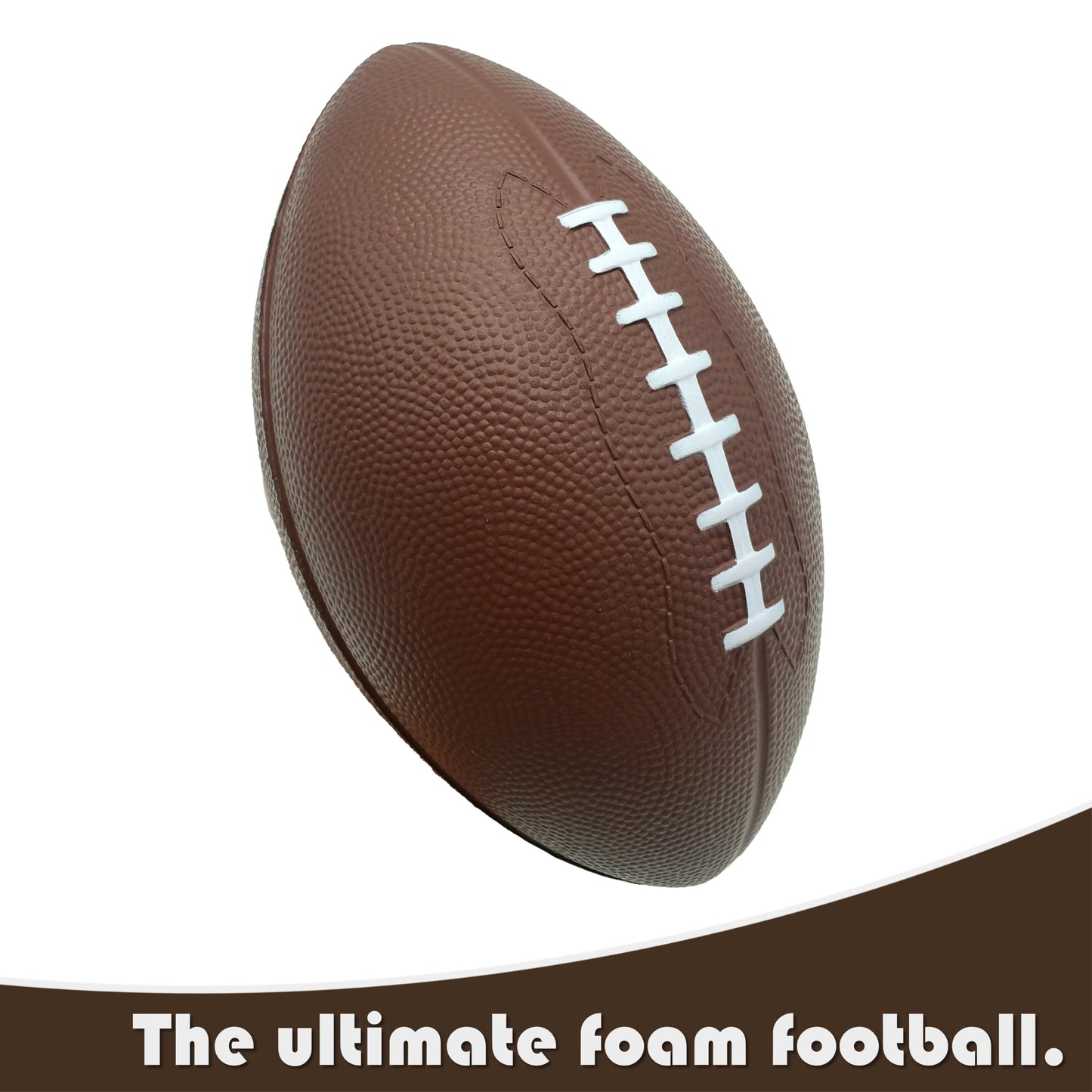 Lmc Products Brown Foam Football For Kids - 9 ½ Inch Foam Football, Soft Kids Football