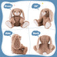 Mikee Fluffie 9'' Easter Bunny Stuffed Animals, Safe Material Soft Washable Stuffed Bunny, Cute Plush Toy Rabbit Easter Decorati