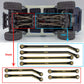 WEFEINO Aluminum Heightened Link Steering Link Set for 1/24 Axial SCX24 AXI00005 RC Crawler Car (Black)
