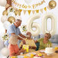 60Th Birthday Decorations Sand White Gold,60Th Birthday Balloons Beige Gold,Happy 60Th Birthday Banner With Cake Toppers Number
