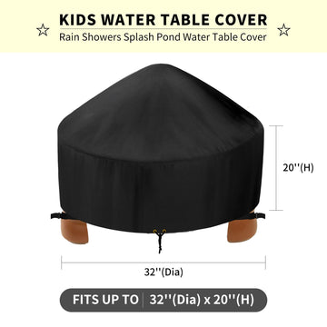 RICHIE Kids Water Table Cover Round for Little Tikes, Waterproof Dustproof Anti-UV Water Table Toys for Toddlers Cover, Sand Wat