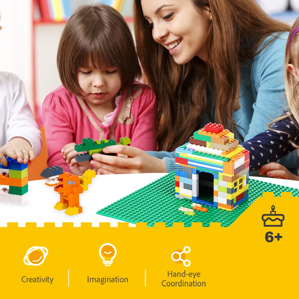 Unirolic Classic Building Bricks Set, 500 Pieces Basic Building Blocks, Stem Creative Compatible With All Major Brands, Ideal Educational Toy For Kids Teens