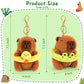 Achwishap 2PCS Capybara Plush Keychain,Cute Keychain Capybara Stuffed Animal,Soft Capybara Plush Toys Key Chain,Kawaii Plushies