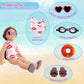 Msyo 18 Inch Doll Swim Accessories Set, Passionate Doll Beach Sunbathing Playset For American Doll Girls, Includes Doll Bikini Swimsuits, Heart-Shaped Sunglasses, Goggles, Sandals And Swimming Ring