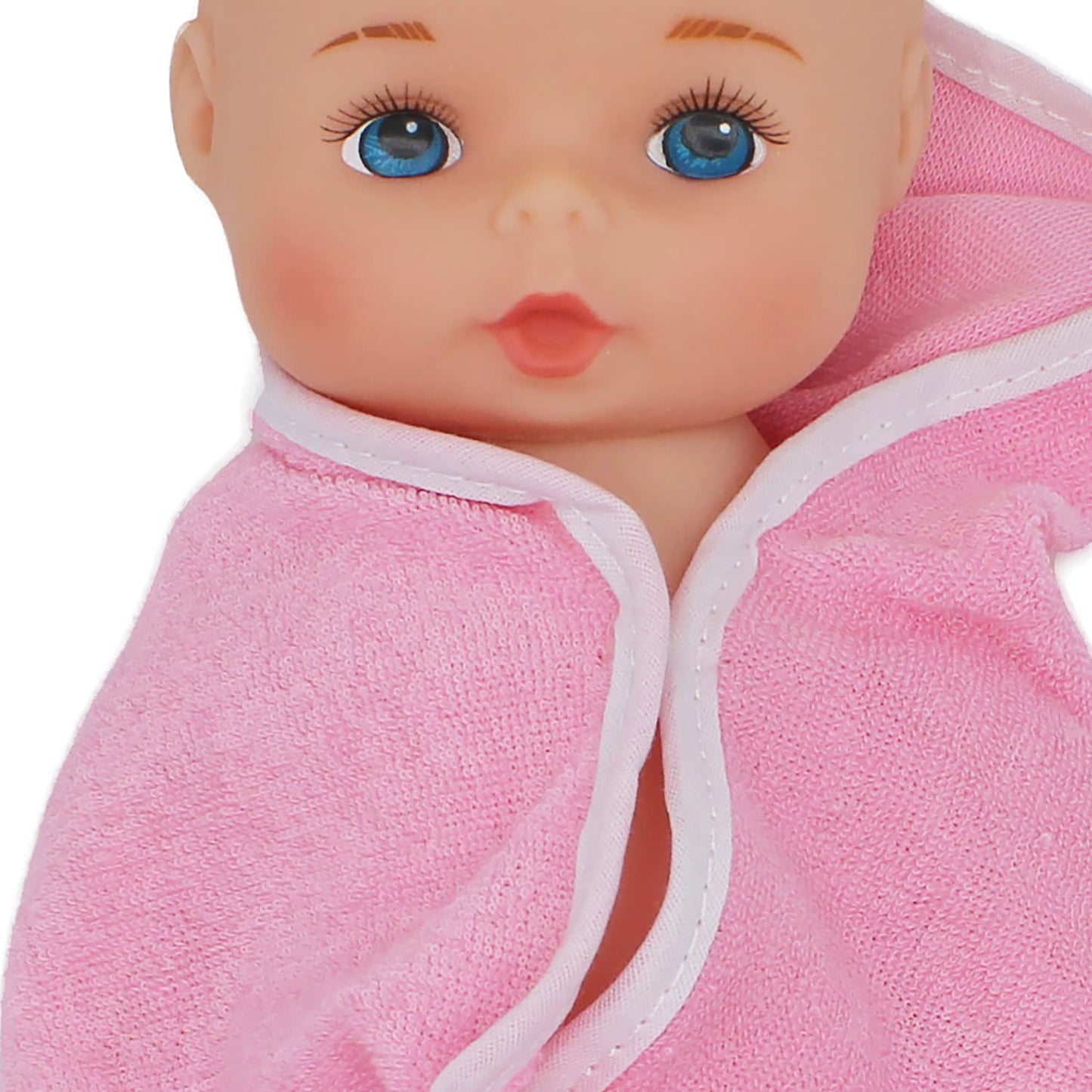 Baby's First 11" Softina Bathtime Doll with Pink Towel - Safe for Kids 1 Year & Up, Plastic, Small