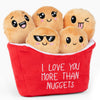 KLUBI Gifts for Moms, Daughter, Sister, Wife - I Love You More Than Nuggets Plush with 5 Unique Faces Cute Chicken Nugget Stuffe