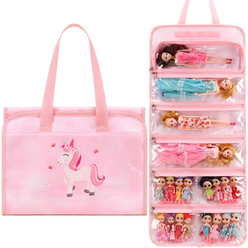 Jianya Dolls Storage Bag Toys Display Carrying Storage Organizer Clear View Compatible With All Surprise Dolls Small Toy, Unicor