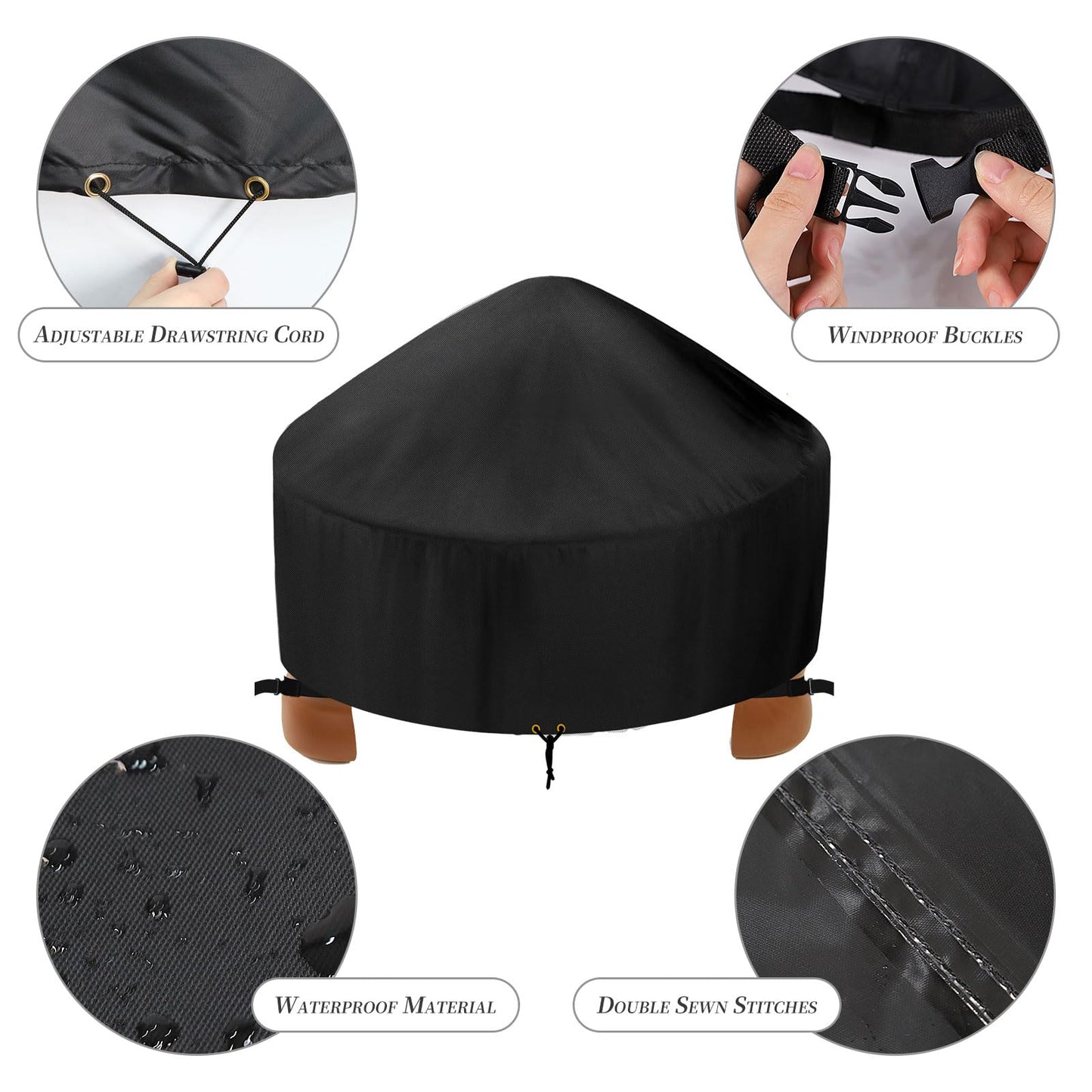 RICHIE Kids Water Table Cover Round for Little Tikes, Waterproof Dustproof Anti-UV Water Table Toys for Toddlers Cover, Sand Wat