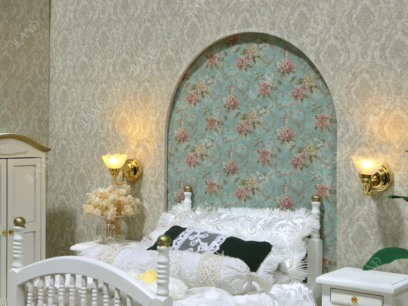 iLAND Originality Dollhouse Wallpaper 39 * 15.7 inch, Dollhouse Accessories on 1:12 Scale or 1:6 Scale (Royal)