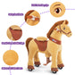 Ponycycle Horse Ride On Toys Riding Horses Rocking Horse Walking Pony Toys Essential Model E (With Brake/ 35.4' Height/Size 4 For Age 4-8) Boys And Girls Gifts Power Pony With Wheels Light Brown E436