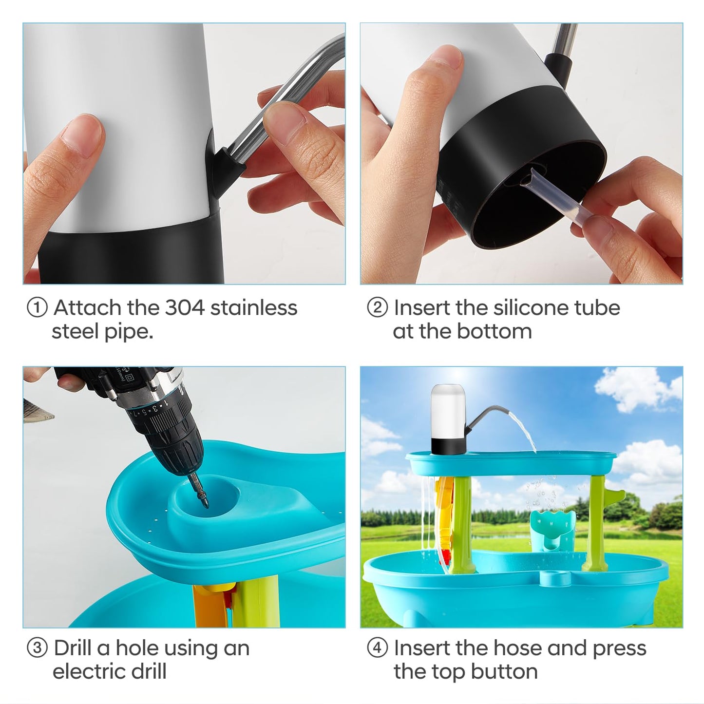 Jaiimen Water Table Pump, Portable Mini Water Pump For Fun Summer Outdoor Activities