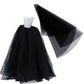 Bjdbus 11.5 Inch Girl Doll Clothes, Black White Trailing Dinner Party Gown With Long Veil