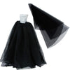 Bjdbus 11.5 Inch Girl Doll Clothes, Black White Trailing Dinner Party Gown With Long Veil
