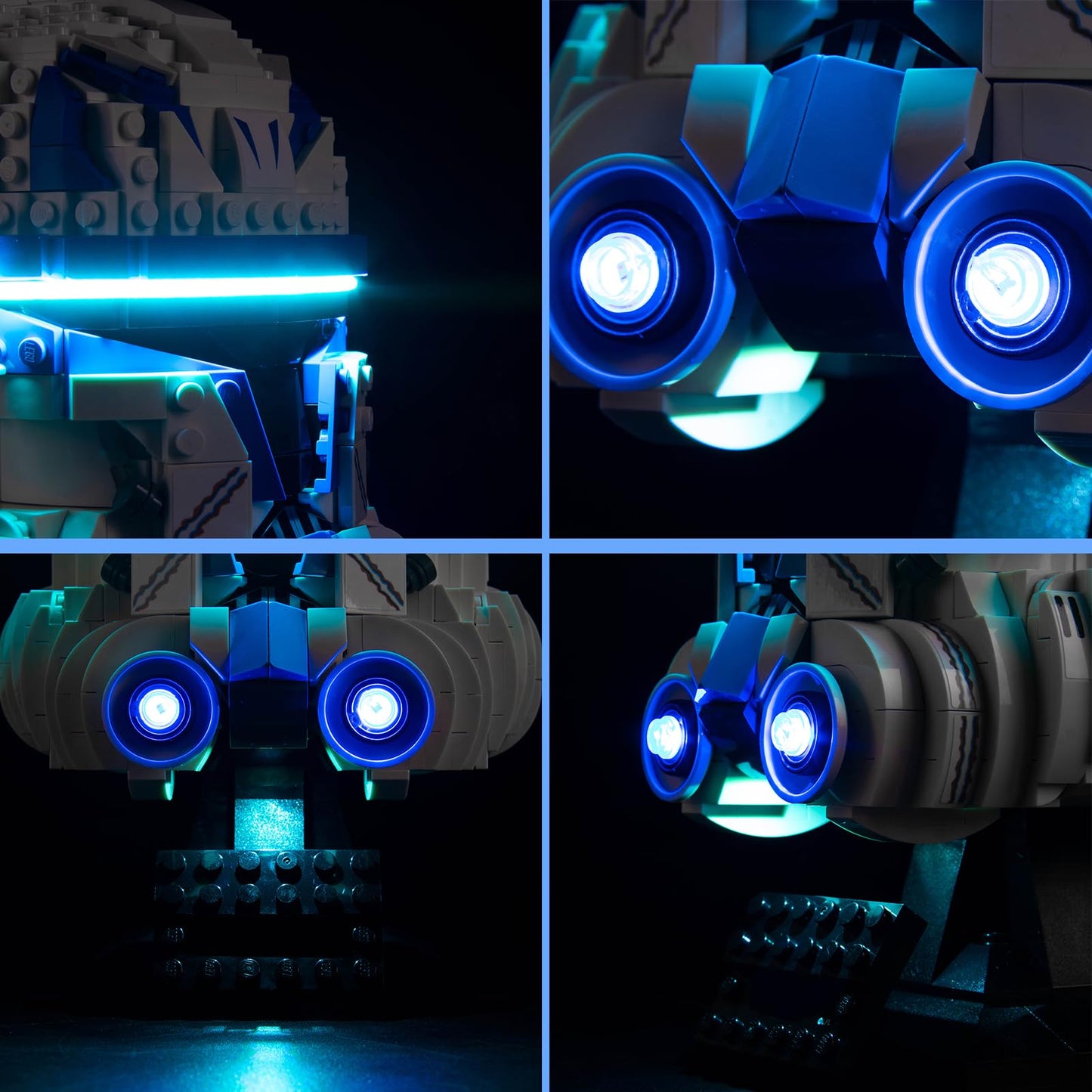 Vonado Led Light Kit Compatible With Lego Captain Rex Helmet Set 75349, Diy Lighting Compatible With Lego Helmet 75349 (No Model), Creative Lights Compatible With Lego Helmet 2023 Series