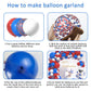 Janinus Blue Red White Balloon Garland Kit 4Th Of July Balloon Arch 5+12+18   For Baseball Party Veterans Memorial Day Nautical