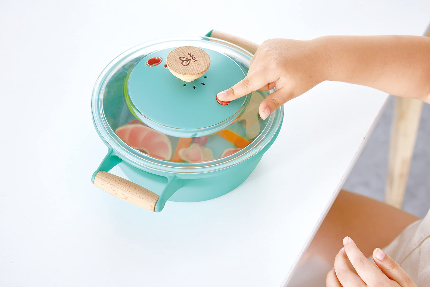 Hape Little Chef Cooking & Steam Playset | Toy Kitchen With Play Food And Accessories, For Children Ages 3+ Years