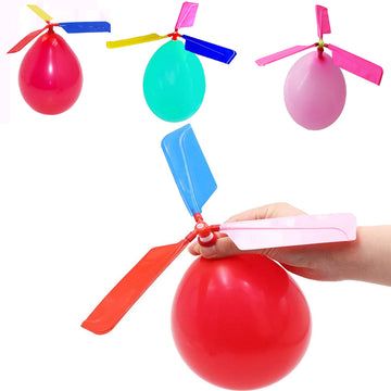 Kids Toy Balloon Helicopter (12 pack) Childrens Day Gift Party Favor easter basket, stocking stuffer or birthday! Flying Toys f