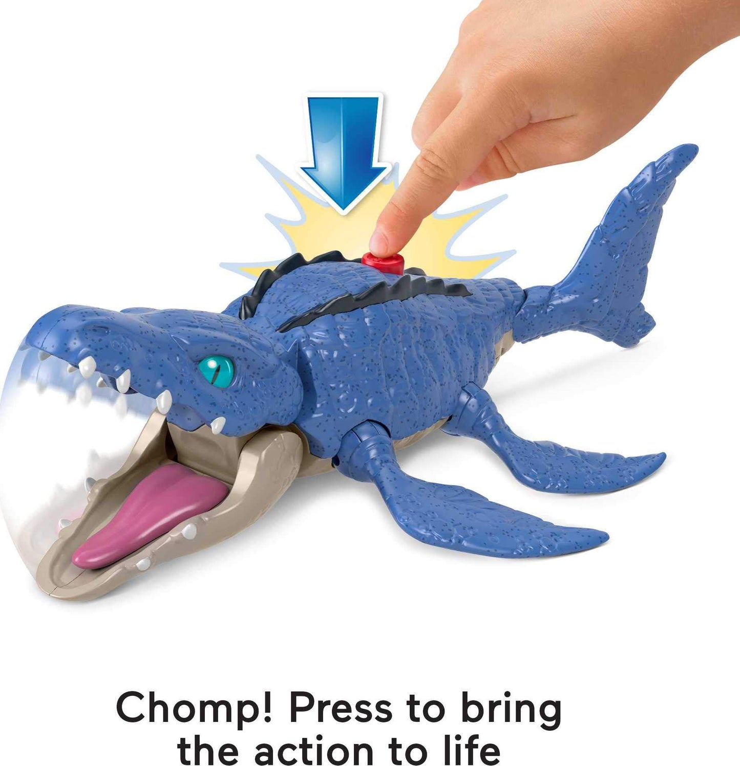 Fisher-Price Imaginext Jurassic World Mosasaurus & Kenji Figure Set, 40 Pieces, Multicolor, Ages 3+