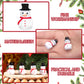 Liliful 150 Pcs Mini Snowman Figurines Christmas Tiny Resin Snowman Decoration With Hat Xmas Micro Landscape Ornament Garden Acc