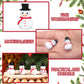 Liliful 50 Pcs Mini Snowman Figurines Christmas Tiny Resin Snowman Decoration With Hat Xmas Micro Landscape Ornament Garden Acce