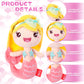 Civaner 4 Pcs Mermaid Princess Plush Toys For Girls Small Mermaid Stuffed Animal Ocean Princess Dolls Sweet Birthday Decorations(Cute Style)