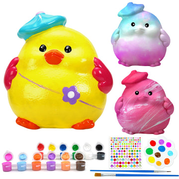 HAPMARS Paint Your Own Chick Lamp Kit 1pcs, DIY Art Kit for Kids Girls Boys Age 4 5 6 7 8 9 10 11 12+, Art and Craft Supplies Cr