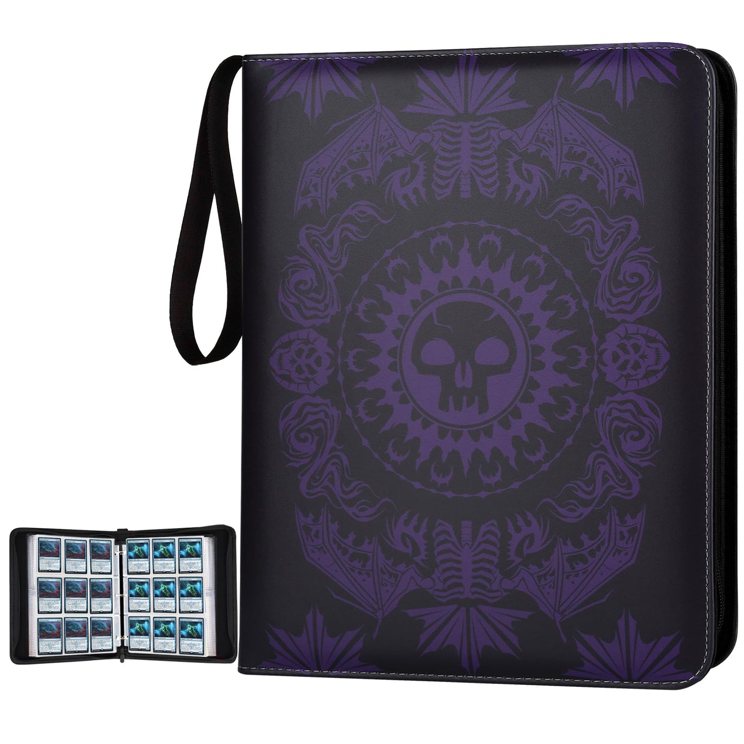 MTGPRO 9-Pocket Card Binder for MTG 720 Double Sided Pocket PU Trading Collection Binder enhanced Collector Card Album for MTG TCG Yugioh Game Cards(Purple)