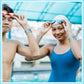Tondiamo Swim Team Bracelets - 24 Pcs Blue Stretch Clay Polymer Beads, 7.5 inches, Perfect for Teen Gifts & Swimming Parties