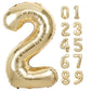 40 Inch Giant White Gold Number 2 Balloon, Helium Mylar Foil Number Balloons For Birthday Party, 2Nd Birthday Decorations For Ki