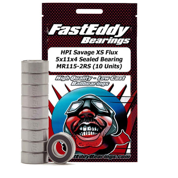 FastEddy Bearings Compatible with HPI Savage XS Flux 5X11X4 Sealed Bearing MR115-2RS (10 Units)