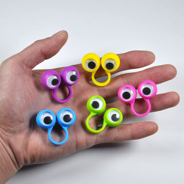 Ppxmeeudc Eye Finger Puppets Googly Eye Finger Puppets Wiggly Eyeball Finger Puppet Rings Eye Finger Toy Kids Party Favor Colors A Pack Of 80