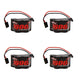 Venom 6V 1600Mah 5-Cell Hump Receiver Nimh Battery X4 Packs