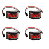 Venom 6V 1600Mah 5-Cell Hump Receiver Nimh Battery X4 Packs