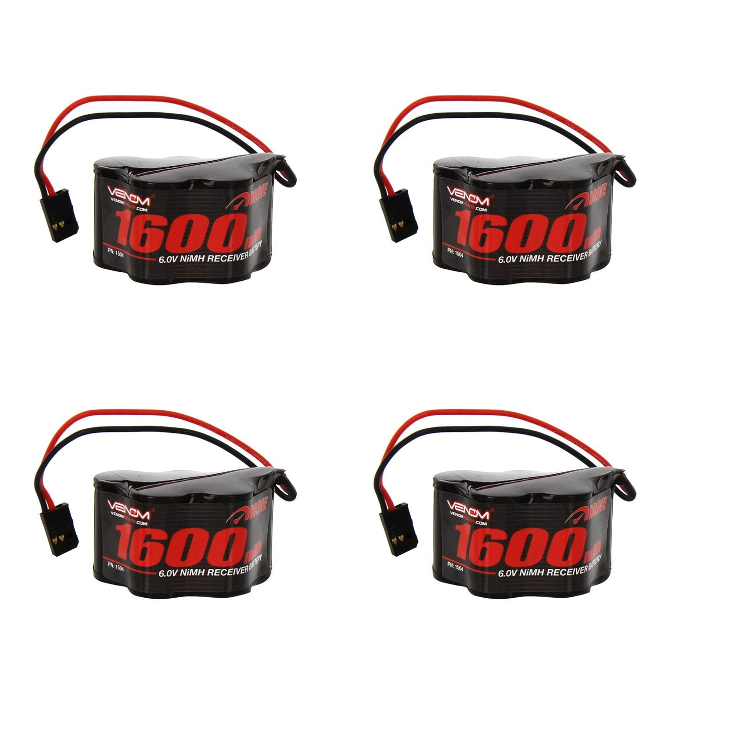 Venom 6V 1600Mah 5-Cell Hump Receiver Nimh Battery X4 Packs