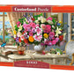 Castorland C-400263-2, Puzzle4000 Hobby Panoramic Summer Flowers And Cup Of Tea Jigsaw Puzzle, 4000 Pieces Set, Multicolour