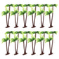 Sewacc 12 Pack Miniature Plastic Coconut Palm Trees, Diy Bonsai Craft Decor For Micro Landscape, Aquarium, Dollhouse