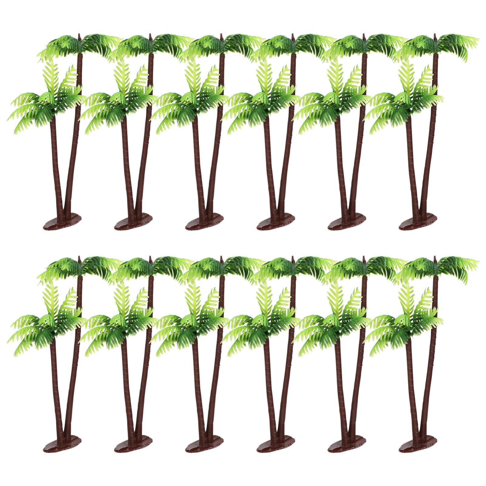 Sewacc 12 Pack Miniature Plastic Coconut Palm Trees, Diy Bonsai Craft Decor For Micro Landscape, Aquarium, Dollhouse