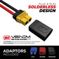 Venom Drive Series 20C 2S - 5000mAh 7.4V LiPo RC Battery - Universal 2.0 Plug, Lithium Polymer 2 Cell - Soft Silicone Connector