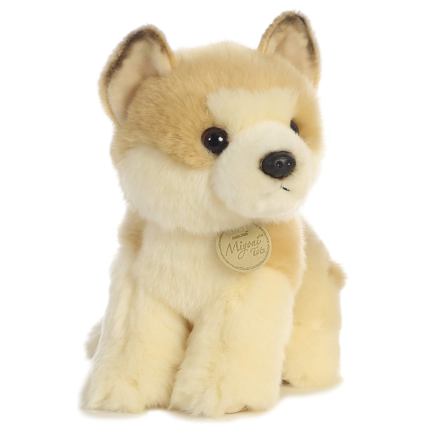 Aurora Miyoni Akita Puppy Stuffed Animal - 9-Inch Lifelike Tan Plush, Model 26239