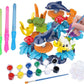 KC Republic Ocean Reef Sea Creatures 37pcs Water Washable Painting & Building Toy Set, Childrens Activity Art Kit, Paint Your O