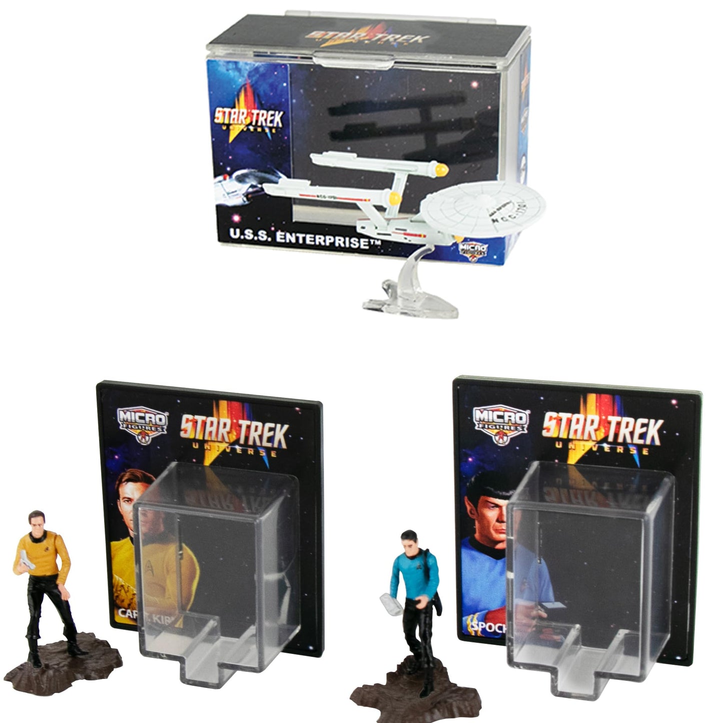 World'S Smallest Star Trek Bundle Set Of 3 Micro Figures